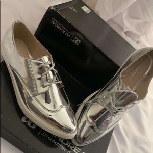 silver shoes
